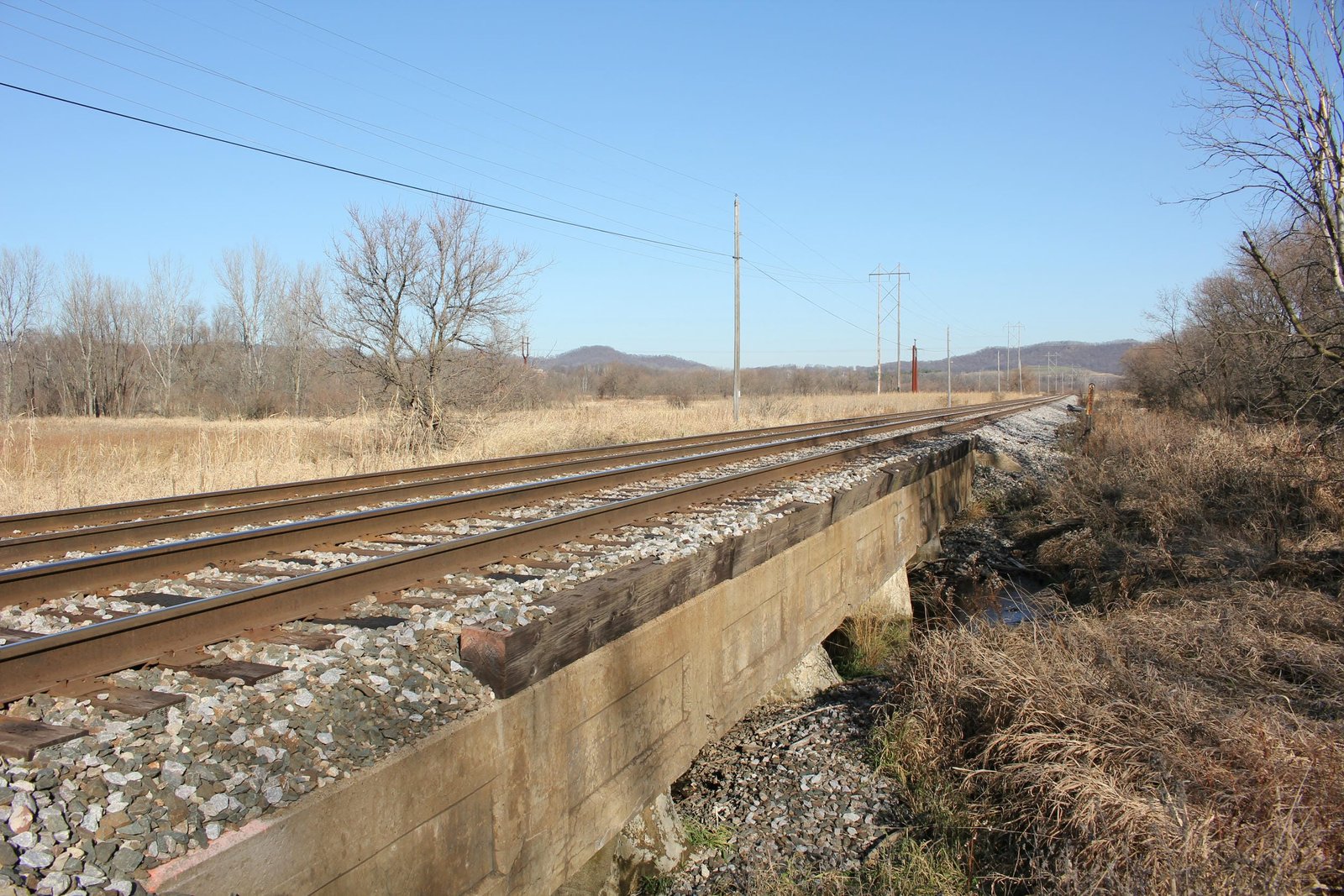Looking east